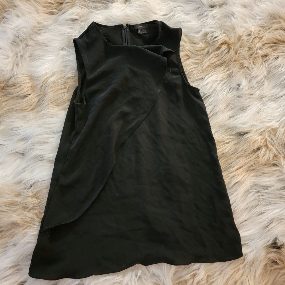 Theory Black Silk Sleeveless Blouse